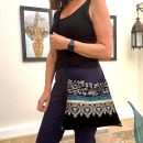 Black Velvet Embroidered Shoulder Bag
